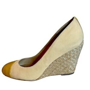 Sam Edelman‎ wedge espadrilles mixed patent and smooth leather size 7.5 ru 37.5